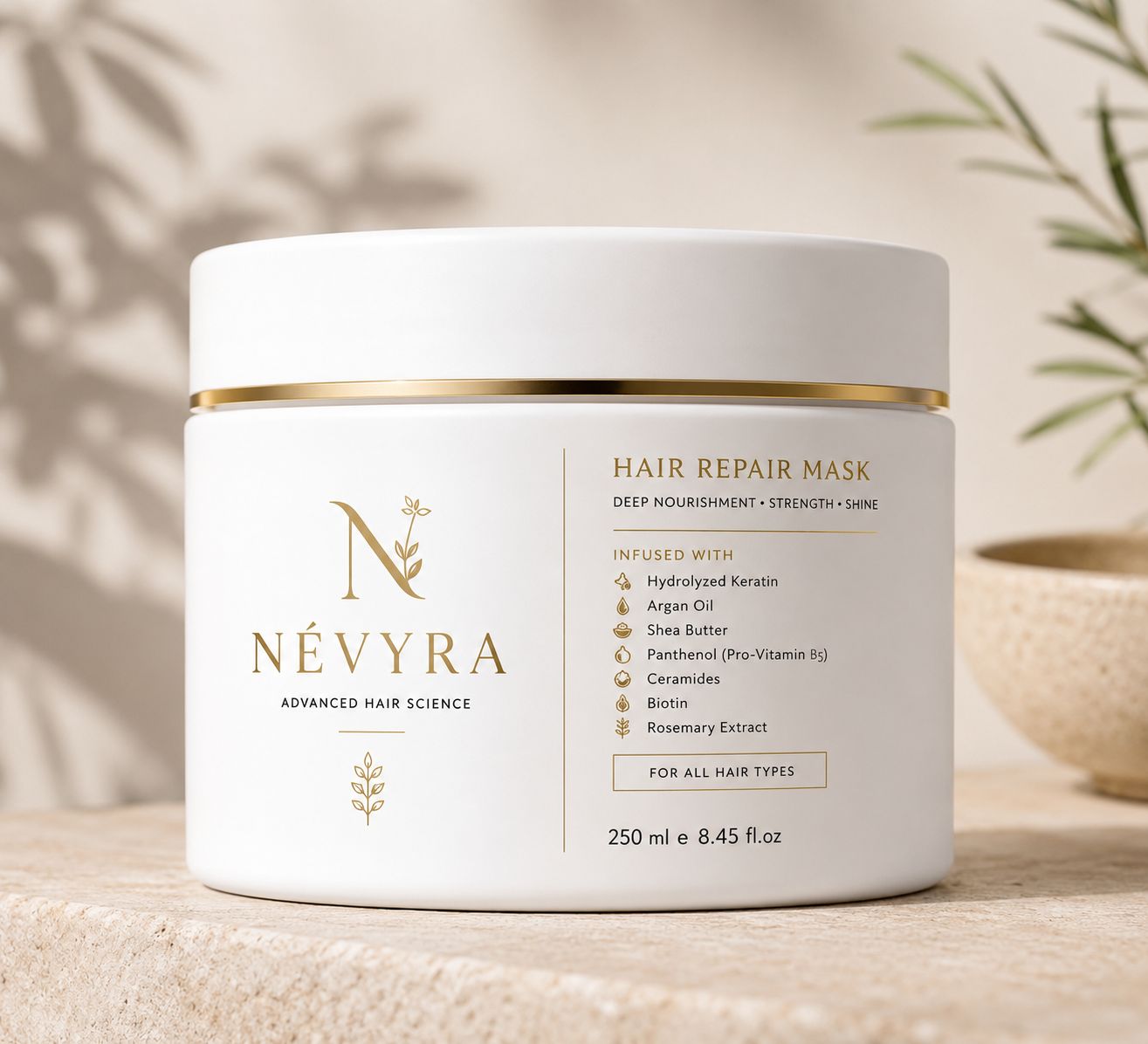 NÉVYRA Hair Repair Mask — Deep Nourishment, Strength & Shine